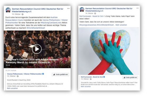 #mysongcansavelives Aktion zum World Restart a Heart Day 2020